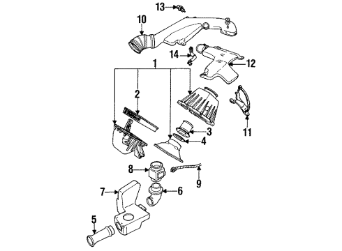 1993 Lincoln Mark VIII Air Intake Diagram