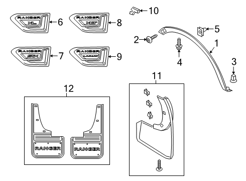 2022 Ford Ranger Nut - Plastic - Special Diagram for -W715469-S300