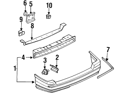 1992 Mercury Tracer Bracket Diagram for F1CZ17787A