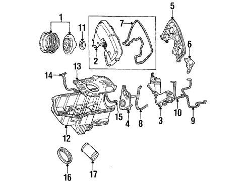 1994 Ford Taurus Air Cleaner Element Assembly Diagram for E6AZ-9601-B