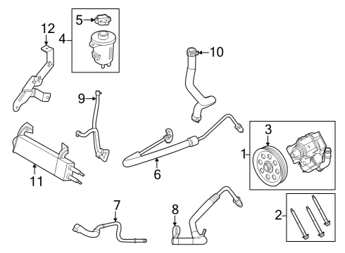 2024 Ford F-350 Super Duty P/S Pump & Hoses Diagram 3 - Thumbnail