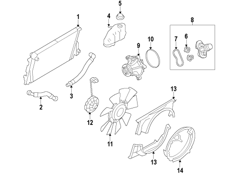 2010 Ford F-350 Super Duty Clutch Assembly - Fan Diagram for 8C3Z-8A616-S