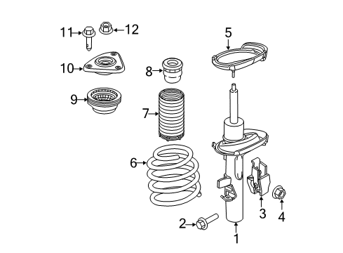 2014 Ford Focus Struts & Components - Front Diagram