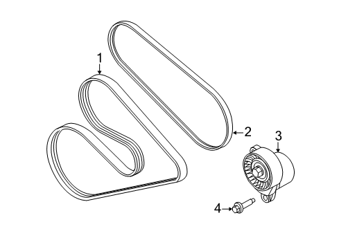 2011 Ford Mustang Belts & Pulleys Diagram