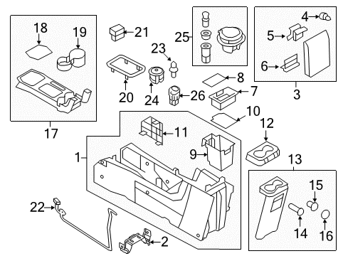 2009 Ford Escape Center Console Diagram