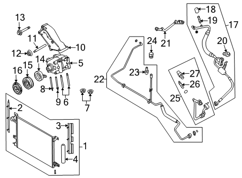 2010 Ford Mustang Nut Diagram for -W520103-S437