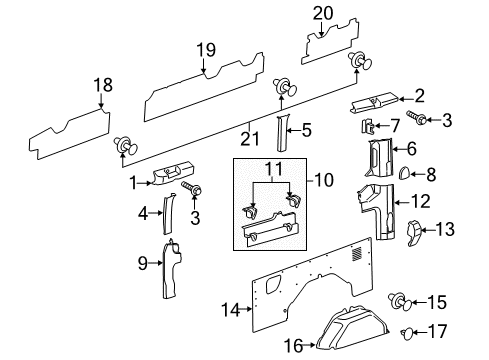 2016 Ford Transit-350 Interior Trim - Side Panel Diagram 9 - Thumbnail