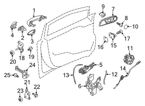 2017 Ford Fiesta Front Door Diagram 3 - Thumbnail