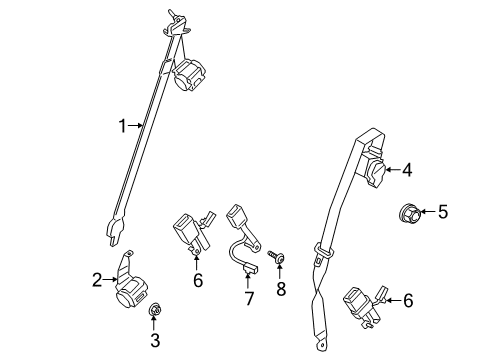 2018 Ford Expedition Second Row Seat Belts Diagram