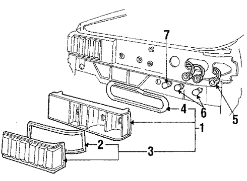 1984 Ford Mustang High Mount Lamps Diagram