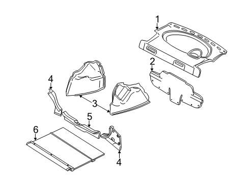 2004 Ford Focus Interior Trim - Rear Body Diagram 2 - Thumbnail