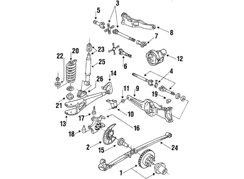 1986 Ford F-150 Brake Caliper Assembly-Less Pads Diagram for F2TZ-2V120-ARM