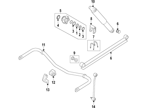 2023 Ford Transit-350 HD Suspension Components, Stabilizer Bar Diagram