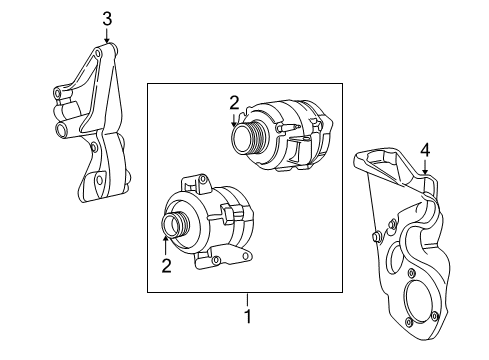 2003 Ford F-350 Super Duty REMAN ALTERNATOR ASY Diagram for 4U2Z-10V346-FVRM