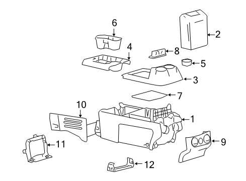 2008 Lincoln Mark LT Console Diagram