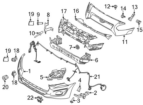 2015 Ford Transit Connect Module - Parking Aid System Diagram for DT1Z-19H405-A