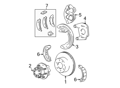 2006 Ford E-250 Brake Assembly - Rear Diagram for 5C2Z-2209-BA