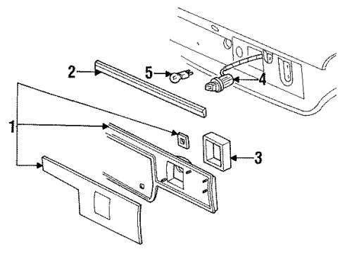 1994 Mercury Sable Rear Reflector Diagram