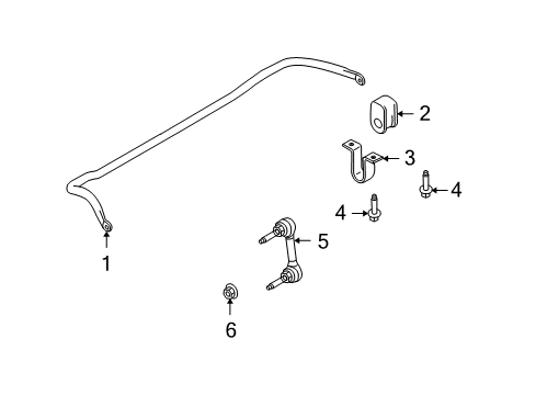 2011 Ford E-150 Stabilizer Bar & Components - Front Diagram