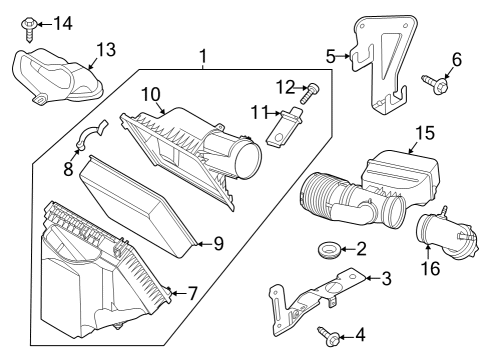 2023 Ford F-250 Super Duty Filters Diagram 3 - Thumbnail