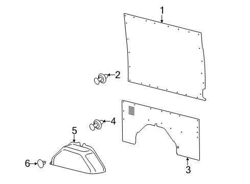 2017 Ford Transit-250 Interior Trim - Side Panel Diagram 6 - Thumbnail