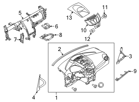 2013 Ford Fiesta Instrument Panel Diagram