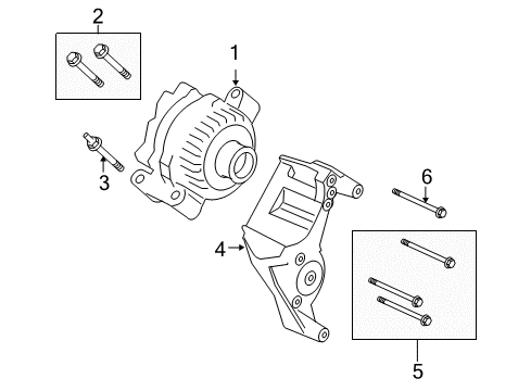 2005 Ford F-150 Bracket - Alternator Diagram for 1L3Z-10A313-AA