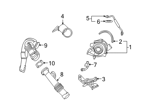 2004 Ford Excursion Turbocharger Diagram 1 - Thumbnail