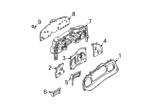 2001 Ford Ranger Instruments & Gauges Diagram