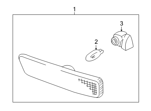 2008 Mercury Mountaineer Front Lamps - Side Marker Lamps Diagram