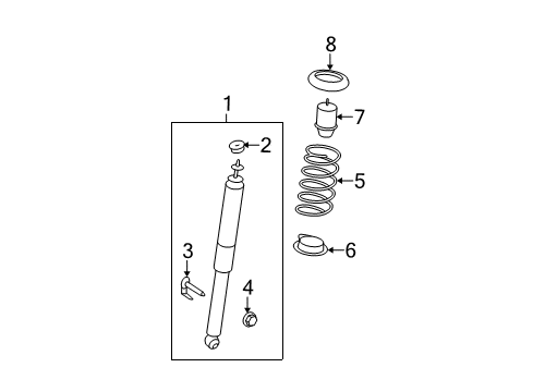 2007 Ford Edge Shocks & Components - Rear Diagram