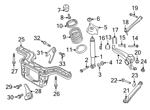 2010 Mercury Mariner Rear Suspension Components, Stabilizer Bar Diagram 7 - Thumbnail