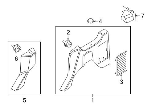 2019 Ford Transit Connect Interior Trim - Side Panel Diagram 7 - Thumbnail