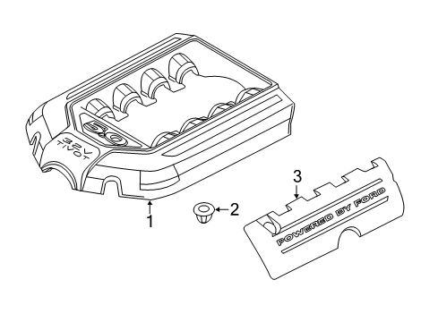 2016 Ford Mustang Engine Valve Appearance Cover Diagram for FR3Z-6A949-A