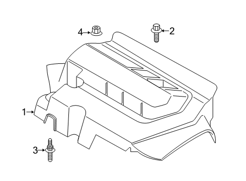 2018 Ford Fusion Engine Appearance Cover Diagram