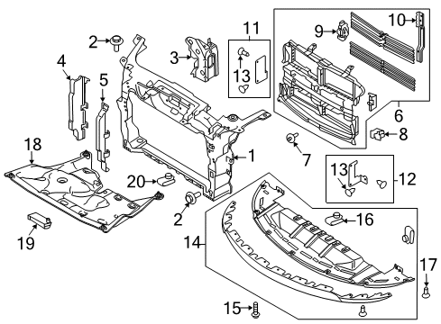 2016 Ford Special Service Police Sedan Screw And Washer Assembly Diagram for -W708394-S424