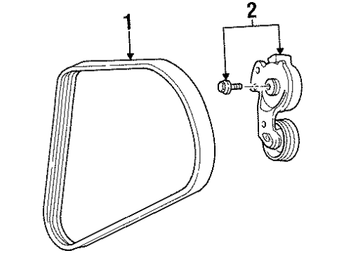 2000 Ford Contour Belts & Pulleys, Cooling Diagram 2 - Thumbnail