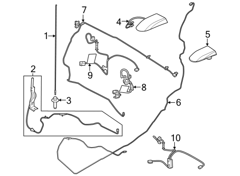 2021 Ford F-150 Antenna & Radio Diagram