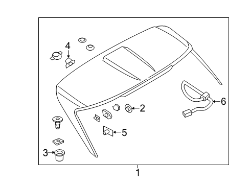 2016 Lincoln MKX Rear Spoiler Diagram