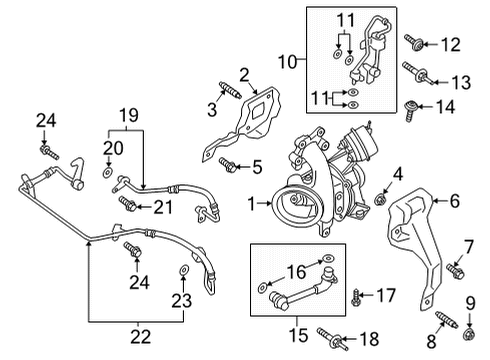 2023 Ford Bronco Sport Turbocharger & Components Diagram 1 - Thumbnail