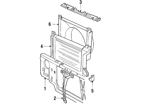 1989 Ford F-350 Hose Radiator Diagram for E5TZ8260H