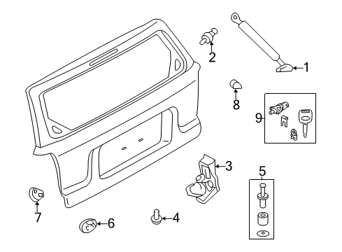 2009 Ford Escape Lift Gate Diagram 3 - Thumbnail