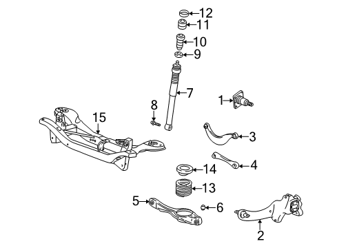 2002 Ford Focus Insulator - Rubber Diagram for YS4Z-18A161-DAA