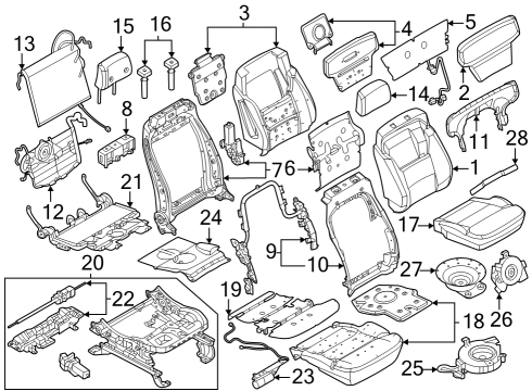 2023 Ford F-250 Super Duty SLEEVE - HEADREST GUIDE Diagram for CU5Z-96610A16-BCV