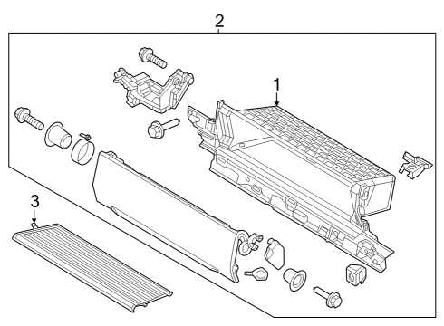 2023 Ford F-350 Super Duty Glove Box Diagram 2 - Thumbnail