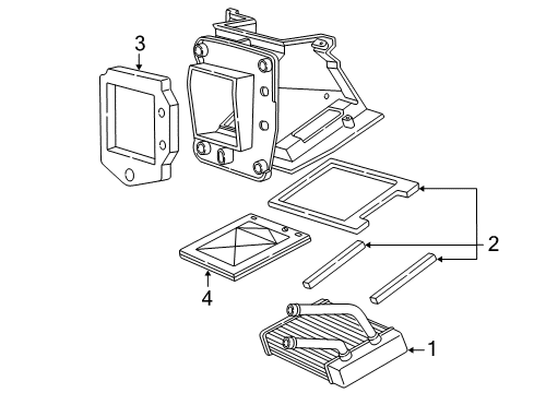 1995 Ford E-350 Econoline Heater Core & Control Valve Diagram