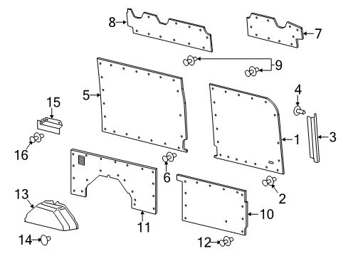 2018 Ford Transit-350 Interior Trim - Side Panel Diagram 17 - Thumbnail