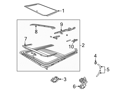 2005 Mercury Mountaineer Moonroof Diagram 4 - Thumbnail