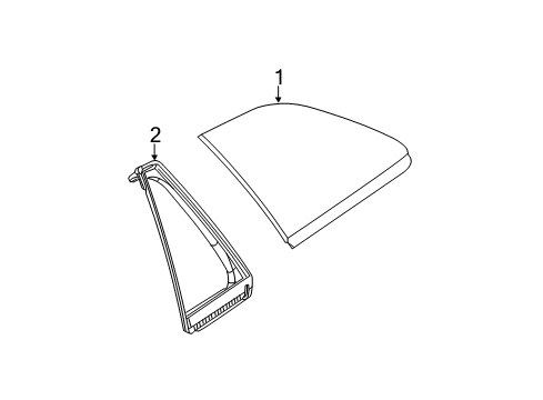 2007 Ford Edge Quarter Panel - Glass & Hardware Diagram