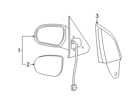 2007 Mercury Mariner Outside Mirrors Diagram